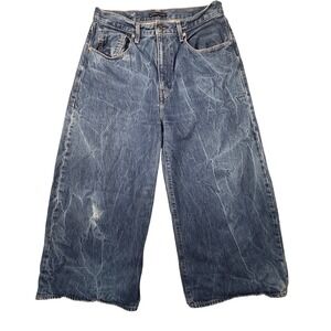 Levis Made Crafted Jeans Women 31 Barrel Wide Leg High Rise Crop Baggy